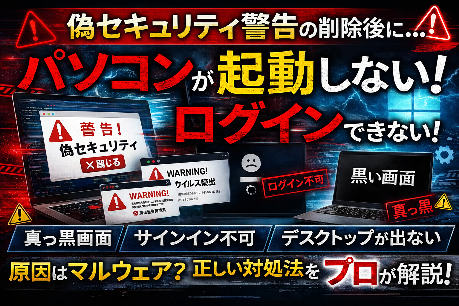 マルウェアでログインできない